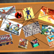 A pin board containing various images of Pokémon